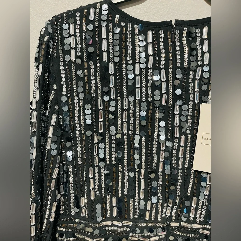 MAC DUGGAL 93590A
Embellished High Neck Long Sleeve Fitted Dress size 10 - Picture 10 of 12